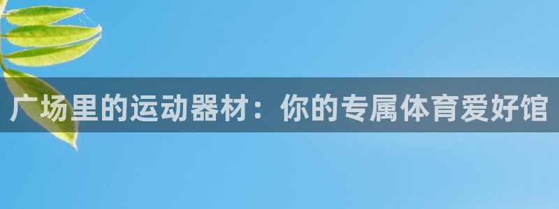 yy易游体育官网下载平台：广场里的运动器材：你的专属体育爱好