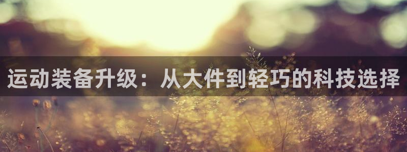 yy易游体育官方正版app娱乐下载：运动装备升级：从大件到轻